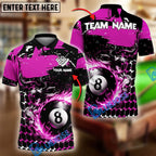 BlueJose Billiards Ball 8 Grunge And Abstract Pattern Personalized Name, Team Name Unisex Shirt (4 Colors)