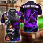 BlueJose Billiards Grim Reaper Skull Storm Personalized Name Shirt (4 Colors)