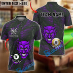BlueJose Billiards Devil 8 & 9-Ball Design Personalized Name Shirt (4 Colors)