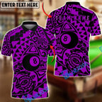 BlueJose Billiards Ball 8 Tribal Abstract Pattern Personalized Name Shirt (6 Colors)