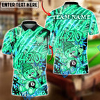 BlueJose Billiards Ball 8 420 Bear Electric Design Customized Name, Team Name 3D Shirt (4 Colors)