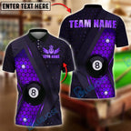 BlueJose Billiards 8 Ball Hex Pattern Personalized Name, Team Name Unisex Shirt (4 Colors)