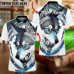 BlueJose Billiards 8-Ball Wolf Dynamic Design Customized Name, Team Name 3D Shirt (4 Colors)