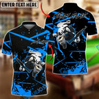 BlueJose Billiards 8 Ball Gangster with Rifle Personalized Name, Team Name Unisex Shirt (4 Colors)