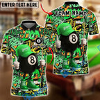 BlueJose Billiards Ball 8 Master Graffiti Style Personalized Name Shirt (4 Colors)