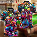 BlueJose Billiards Ball 8 Street Style Skeleton Balls Graffiti Art Personalized Shirt
