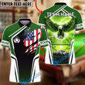 BlueJose Billiards 8-Ball Patriotic Eagle Lightning Design Customized Name, Team Name 3D Shirt (4 Colors)