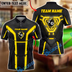 BlueJose Billiards 8-Ball Cyber Armor Neon Panels Personalized Name, Team Name Unisex Shirt (6 Colors)
