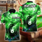 BlueJose Billiards Ball 8 Storm Assault Customized Name, Team Name 3D Shirt (4 Colors)