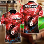 BlueJose Billiards Ball 8 Storm Assault Customized Name, Team Name 3D Shirt (4 Colors)