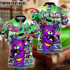 BlueJose Billiards Street Style 8-Ball Teddy Bear Personalized Name Shirt (4 Colors)