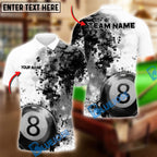 BlueJose Billiards Ball 8 Paintful Personalized Name Shirt (4 Colors)