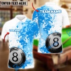 BlueJose Billiards Ball 8 Paintful Personalized Name Shirt (4 Colors)