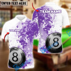 BlueJose Billiards Ball 8 Paintful Personalized Name Shirt (4 Colors)