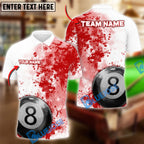 BlueJose Billiards Ball 8 Paintful Personalized Name Shirt (4 Colors)