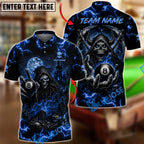 BlueJose Billiards 8 Ball Haunted Grim Reaper Personalized Name Shirt (6 Colors)
