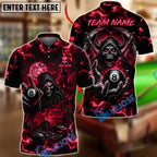 BlueJose Billiards 8 Ball Haunted Grim Reaper Personalized Name Shirt (6 Colors)