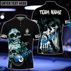 BlueJose Billiards Ball 8 Day Of The Death Personalized Name, Team Name Shirt (4 Colors)