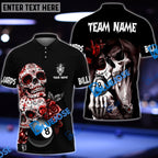 BlueJose Billiards Ball 8 Day Of The Death Personalized Name, Team Name Shirt (4 Colors)