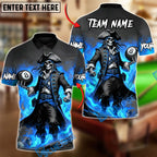 BlueJose Billiards 8 Ball Pirate Captain Pool Personalized Name Shirt (4 Colors)