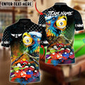 BlueJoses Billiards 9 Ball American Flag Eagle Paint Art Customized Name, Team Name 3D Shirt