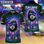 BlueJose Billiards 8 ball Graffiti Standing Proud Personalized Name Shirt (4 Colors)