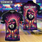 BlueJose Billiards 8 ball Graffiti Standing Proud Personalized Name Shirt (4 Colors)