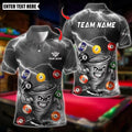 BlueJose Billiards Funny Muscle Tornado Billiards Ball Design Personalized Name Shirt (4 Colors)