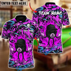 BlueJose Billiards 8 Ball Fire Graffiti Hip Hop Swag Personalized Name, Team Name Unisex Shirt (4 Colors)