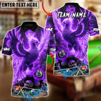 BlueJose Billiards Ball 8 Death & Rebirth Phoenix Customized Name, Team Name 3D Shirt (4 Colors)
