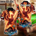 BlueJose Billiards Ball 8 Death & Rebirth Phoenix Customized Name, Team Name 3D Shirt (4 Colors)