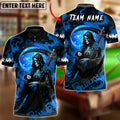 BlueJose Billiards 8 Ball Underworld Skeleton Gothic Rose Personalized Name Shirt (4 Colors)