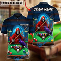 BlueJoses Billiards 8 Ball Grim Reaper Raven Crow Customized Name, Team Name 3D Shirt