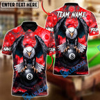 BlueJose Billiards Ball 8 Eagle of the Final Frame Customized Name, Team Name 3D Shirt (6 Colors)