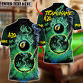 BlueJose Billiards Ball 8 ‚ÄúHigh Aim 420‚Äù Customized Name, Team Name 3D Shirt