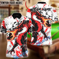 BlueJose Billiards 8-Ball Inferno Dragon Customized Name, Team Name 3D Shirt (4 Colors)