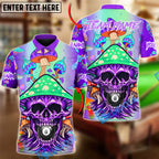 BlueJose Billiards 8-Ball Trippy Customized Name, Team Name 3D Shirt (4 Colors)