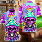BlueJose Billiards 8-Ball Trippy Customized Name, Team Name 3D Shirt (4 Colors)
