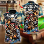 BlueJose Billiards Ball 8 Pirate Skull Master Customized Name, Team Name 3D Shirt