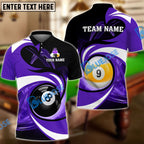 BlueJose Billiards 8 Ball & 9 Ball Stormeye Personalized Name, Team Name Unisex Shirt (6 Colors)