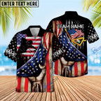 BlueJose Billiards American Flag Player Personalized Name, Team Name Shirt