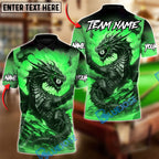 BlueJose Billiards 8 Ball Epic Black Dragon Personalized Name Shirt (4 Colors)