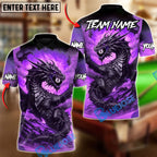 BlueJose Billiards 8 Ball Epic Black Dragon Personalized Name Shirt (4 Colors)