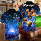 BlueJose Billiards 8 Ball Electric Shot Personalized Name Shirt (6 Colors)