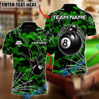 BlueJose Billiards Ball 8 Venom Spider Personalized Name, Team Name Unisex Shirt (4 Colors)