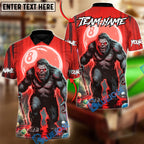 BlueJose Billiards 8-Ball Bigfoot Breaker Customized Name, Team Name 3D Shirt (6 Colors)