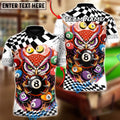 BlueJose Billiards 8-Ball Mystic Owl Customized Name, Team Name 3D Shirt (4 Colors)
