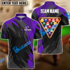 BlueJose Billiards Ball 8 Victory Rack  Personalized Name, Team Name Unisex Shirt (6 Colors)