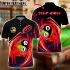 BlueJose Billiards 8&9 Ball Yin Yang Cosmic Battle Personalized Name Shirt (4 Colors)