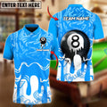 BlueJose Billiards Ball 8 Colorful Paint Personalized Name Shirt (4 Colors)